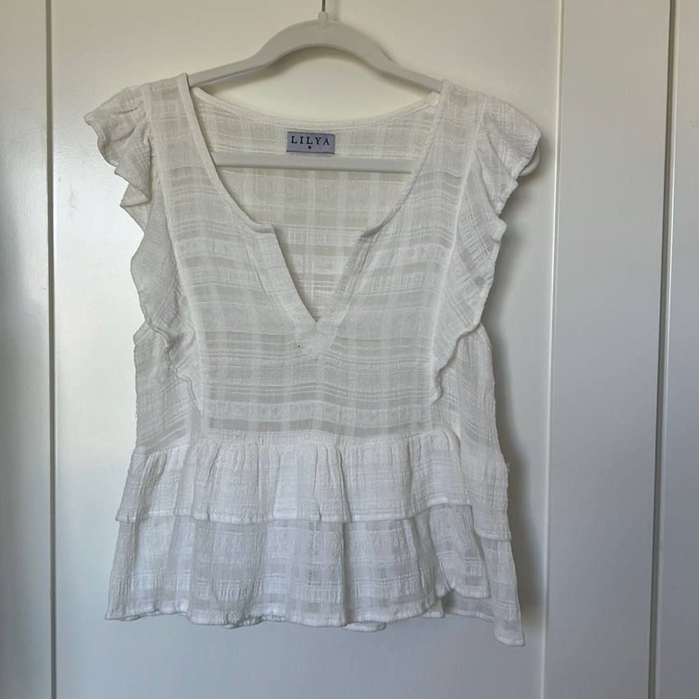 White Linen Top